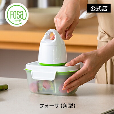 楽天市場】フォーサ 角型真空コンテナ(大) 角型真空コンテナ(中)2個