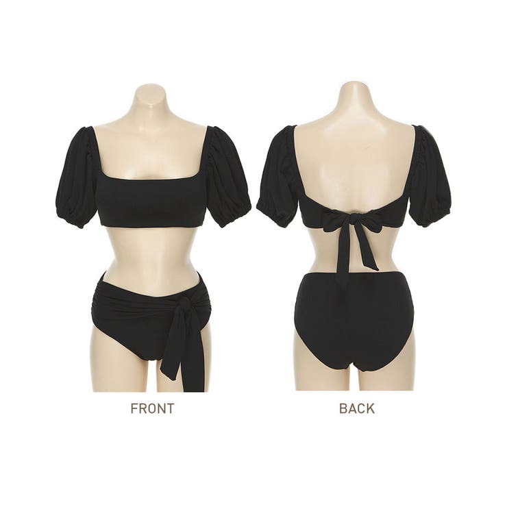 楽天市場】kirakiraShop 【SHOPLIST限定】パフスリーブリブビキニ 2