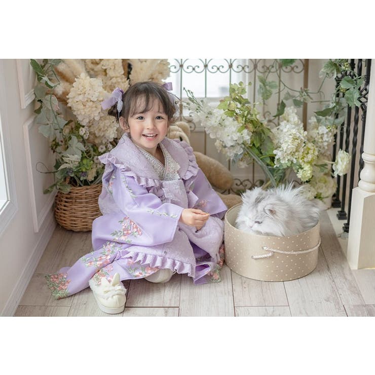 楽天市場】Catherine Cottage 七五三 3歳女の子 着物 花刺繍チュール