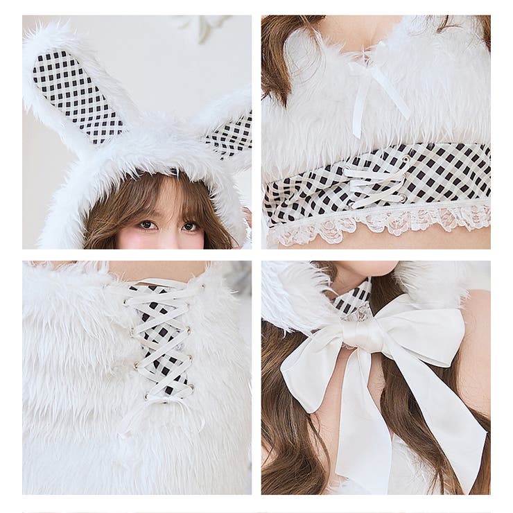 楽天市場】Malymoon テディバニーギンガムファーセットアップ