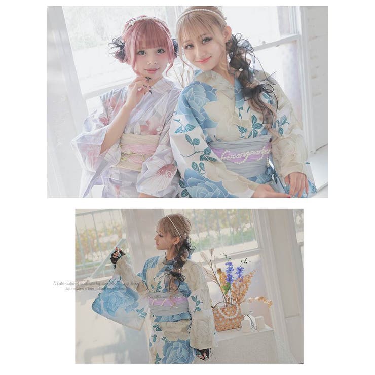 楽天市場】Ryuyu 浴衣 花柄 大柄 トレンド 地雷系 量産型 ゴスロリ