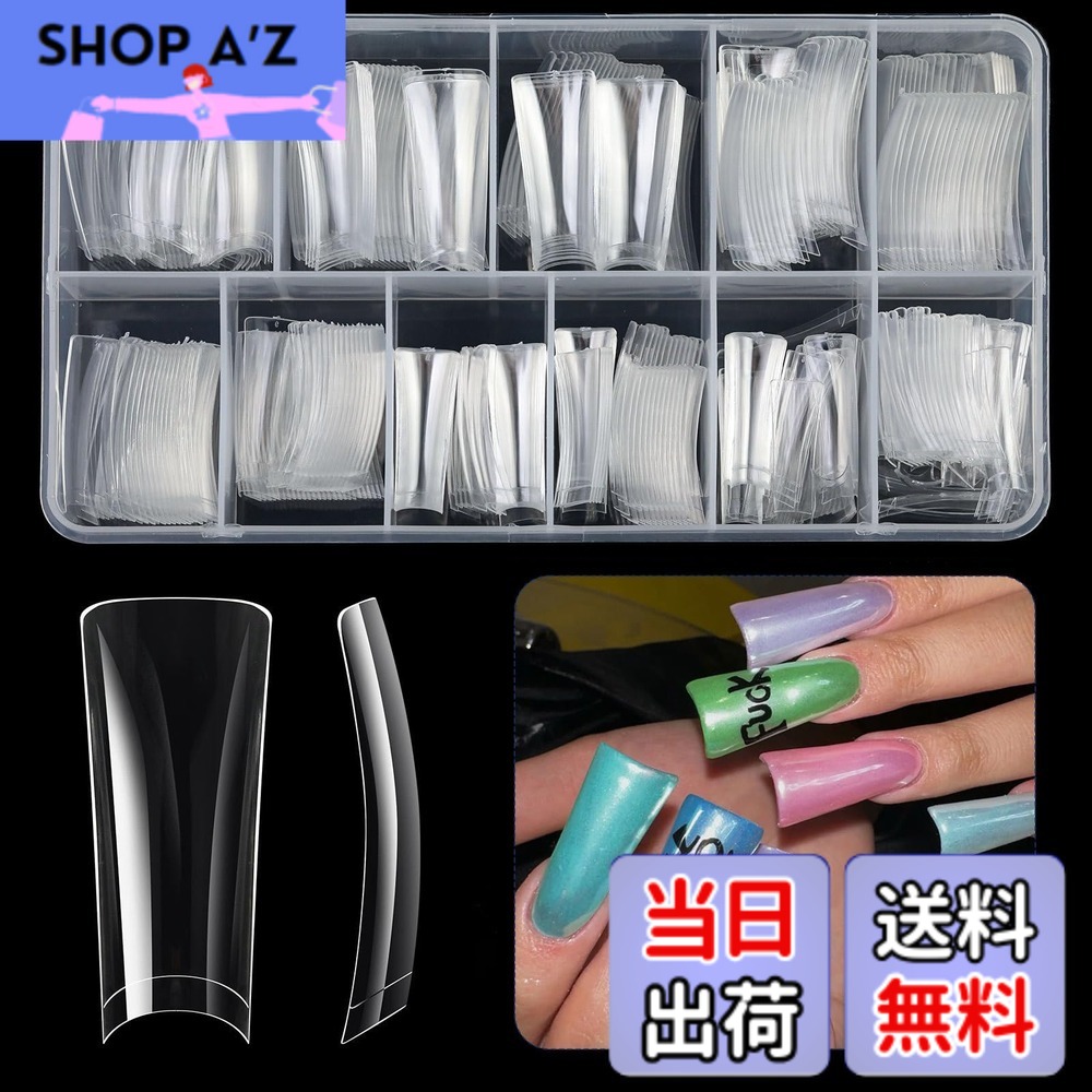 楽天市場】【送料無料】Hitasi ネイルチップクリア 504枚入りカーブ