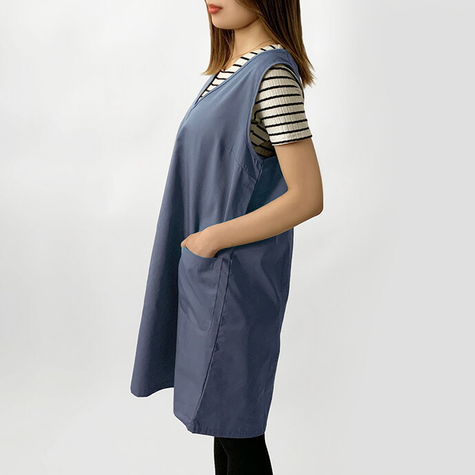 楽天市場】エプロン ジャンパースカート ジャンスカ ノースリーブ