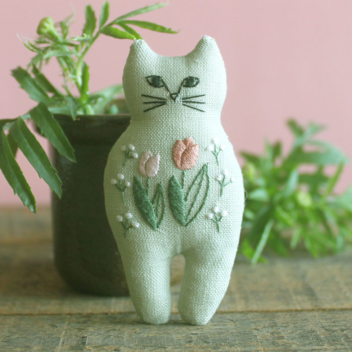 楽天市場】piece nekogao 刺繍ブローチキット 図案印刷済 | 刺しゅう