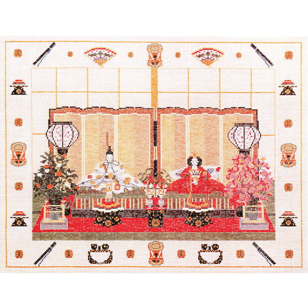 楽天市場】刺繍キット フレメ 30-5702 ひな祭り Japanese Doll