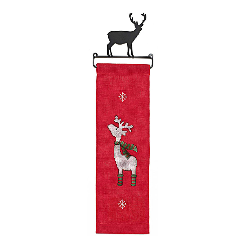 楽天市場】輸入刺繍 RICO Happy Christmas トナカイ ベルブル付き