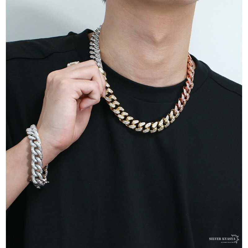 楽天市場】ブリンブリン マイアミキューバン ネックレス 太め 太い