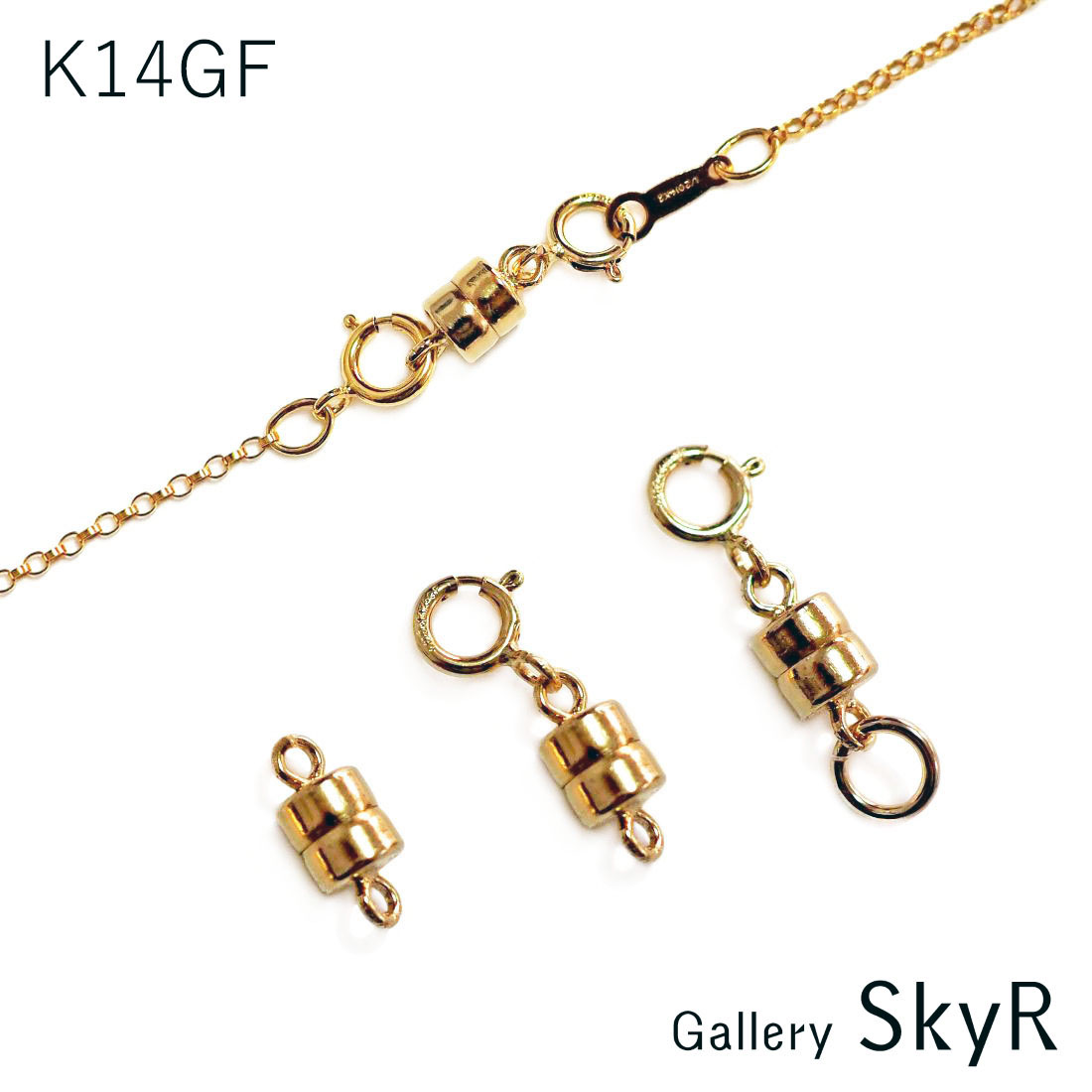 楽天市場】マグネットクラスプ K14GF ゴールドフィルド イエロー