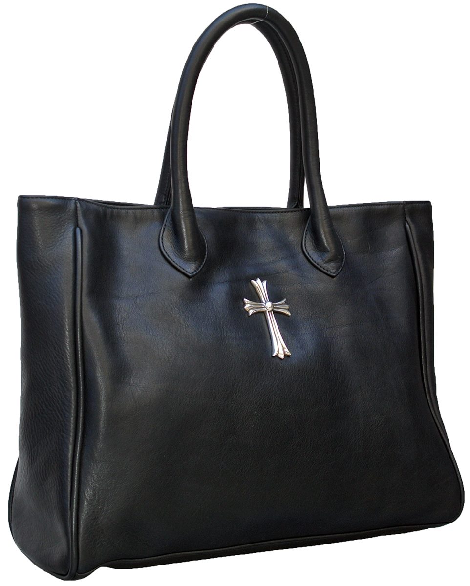 楽天市場】CHROME HEARTS BLACK LINED TOTE BAG W/LG CROSS クロム