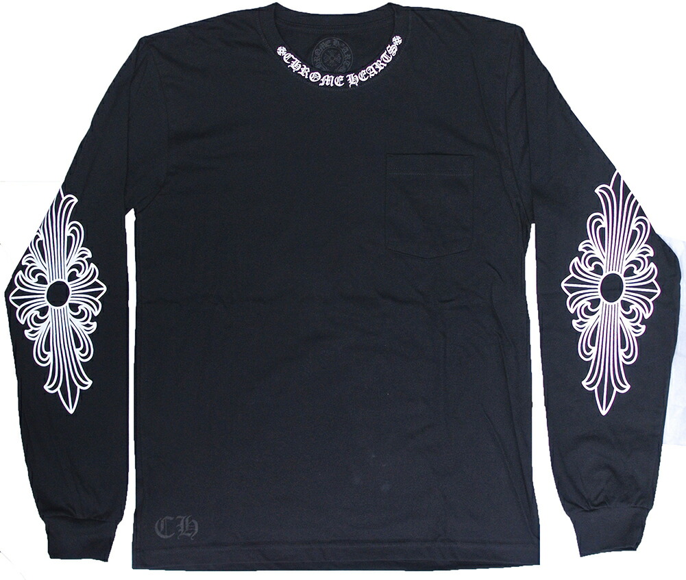 楽天市場】CHROME HEARTS FLORAL CROSS LONG SLEEVE T-SHIRT クロム