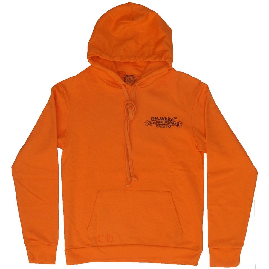 楽天市場】CHROME HEARTS XL OFF-WHITE ORANGE HOODIE クロムハーツ