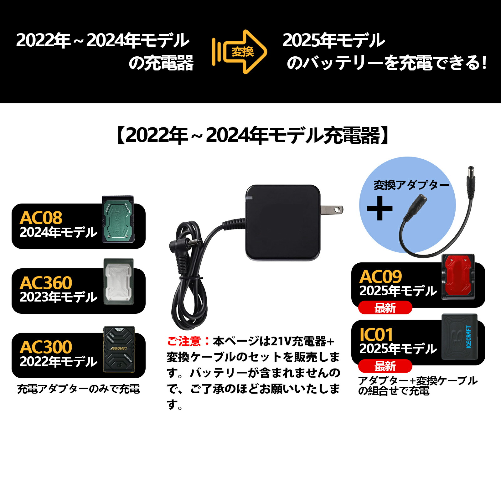 楽天市場】空調作業服 21V 充電器 バートル BURTLE 代替品 エア