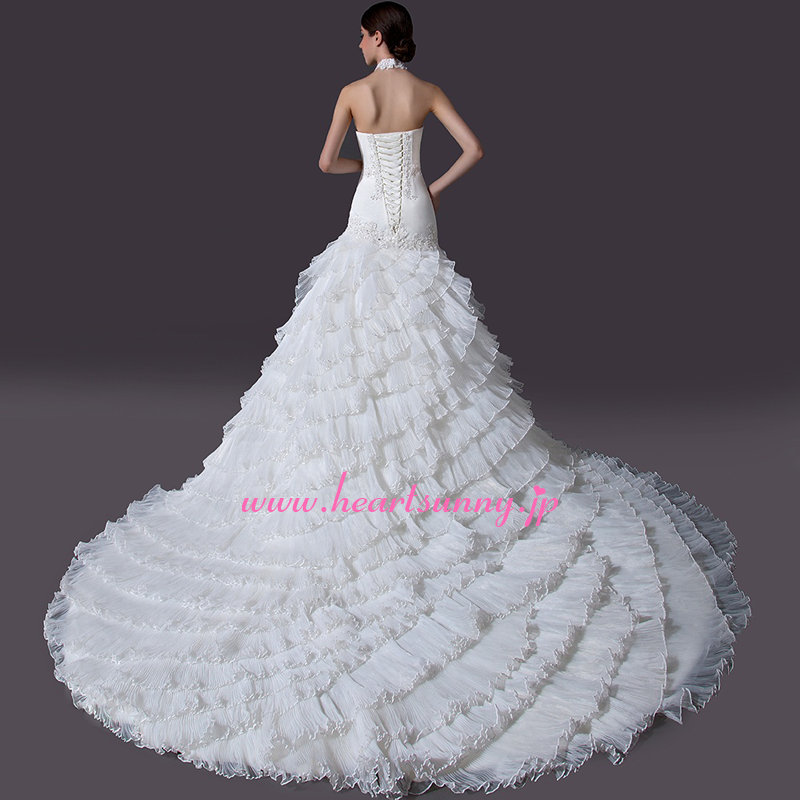 楽天市場】ウェディングドレス マーメイド☆A206☆ホルターネック