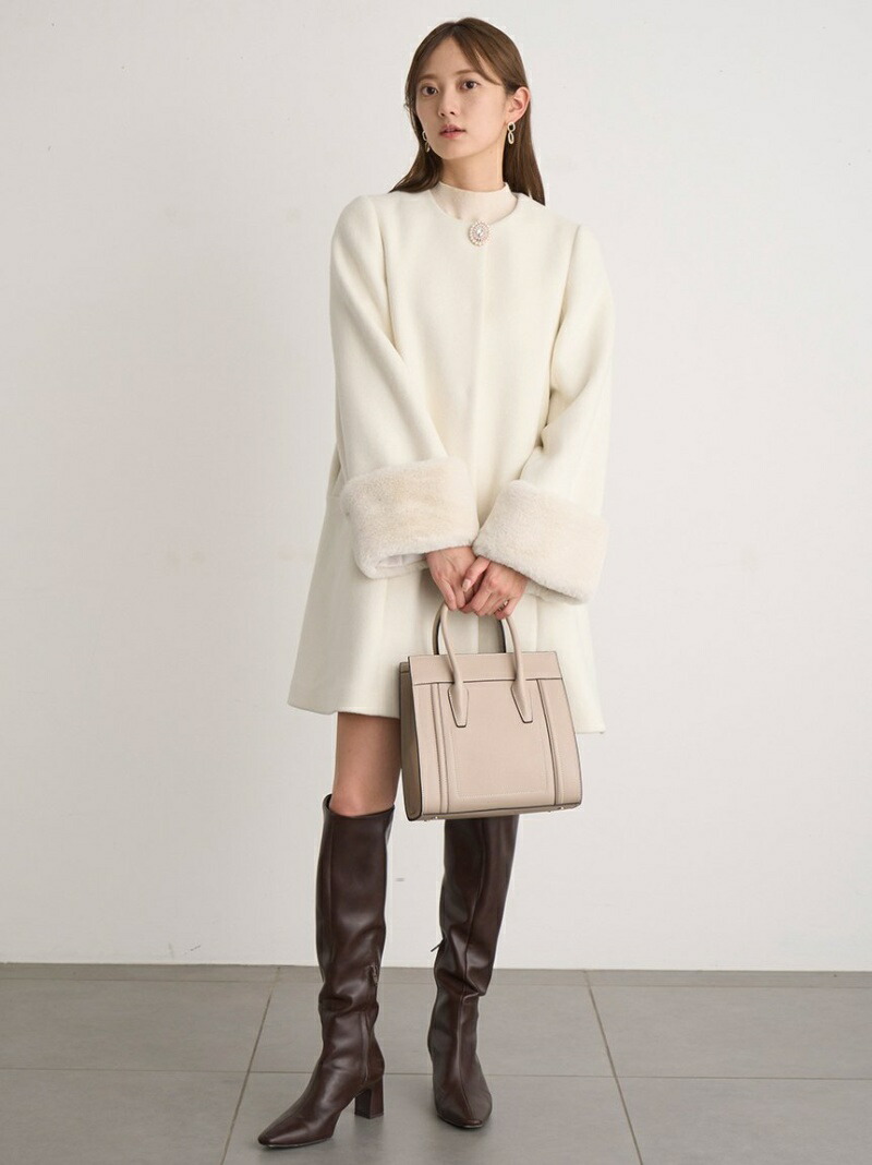 楽天市場】【WEB限定】ビジューブローチAラインコート SNIDEL