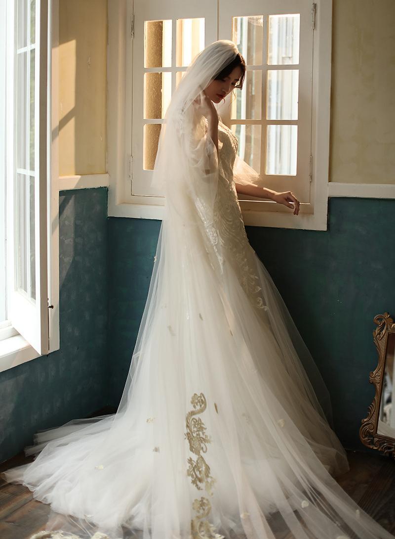 楽天市場】ウェディングベール シャンパン ウエディングベール レース