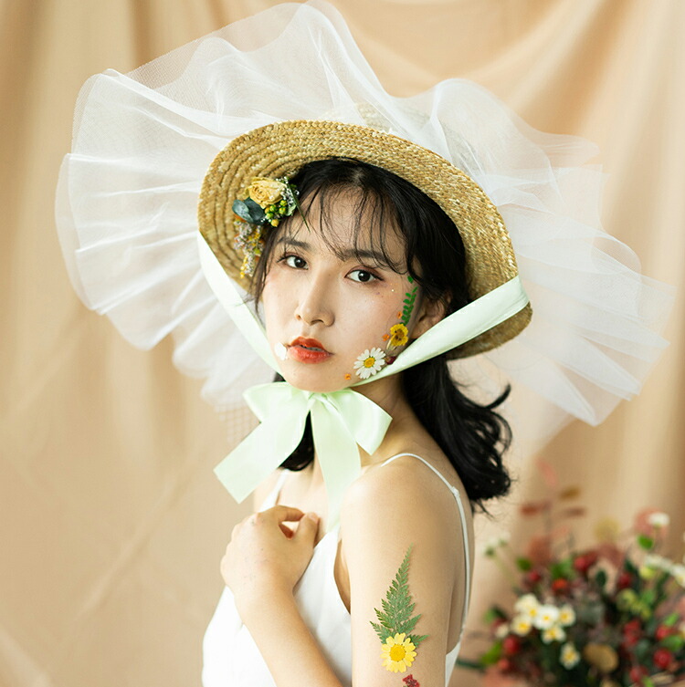 楽天市場】麦わら帽子 ウェディングハット ハット つば広 ウエディング