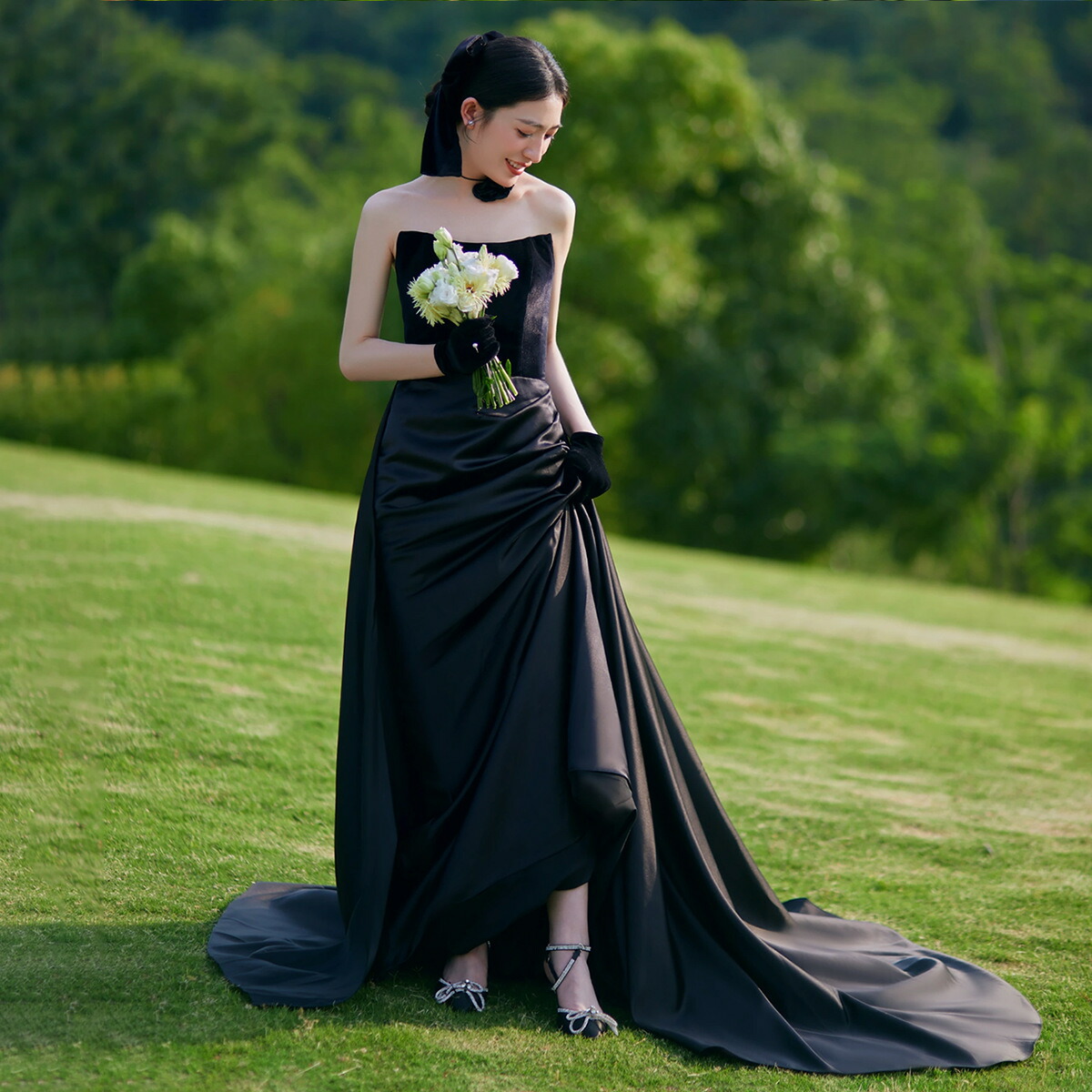 楽天市場】カラードレス ロングドレス パーティードレス ウェディング