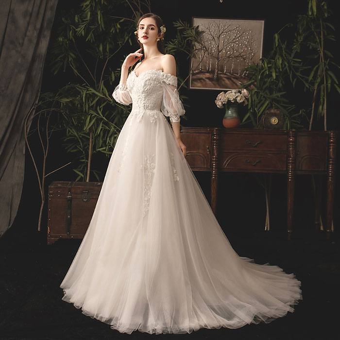 楽天市場】ウェディングドレス Aラインドレス オフホワイト