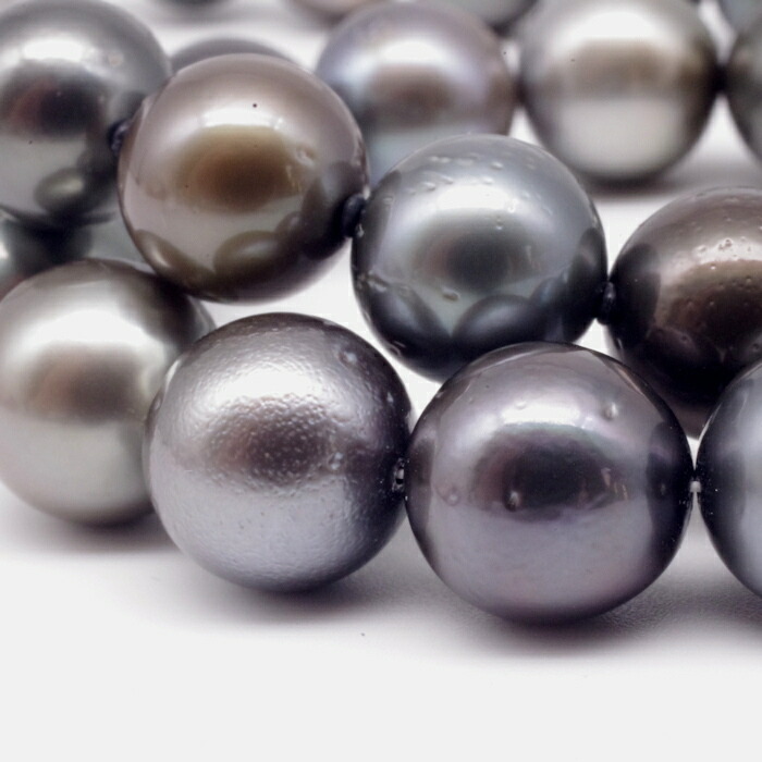 楽天市場】黒蝶 真珠 ネックレス 9～12.5mm マルチカラー