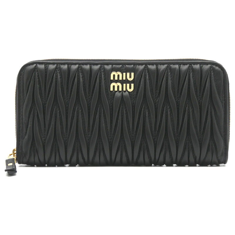 楽天市場】ミュウミュウ MIU MIU マテラッセレザー 財布 ブラック