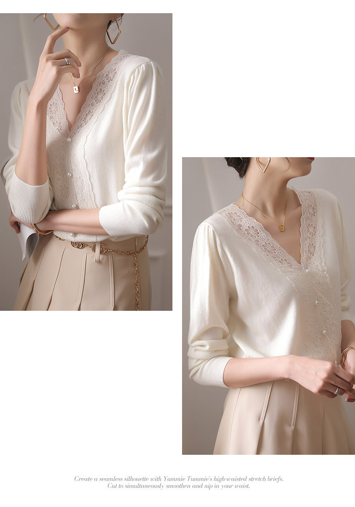 楽天市場】ニットトップス レディース 春 冬 春冬 黒 白 Vネック