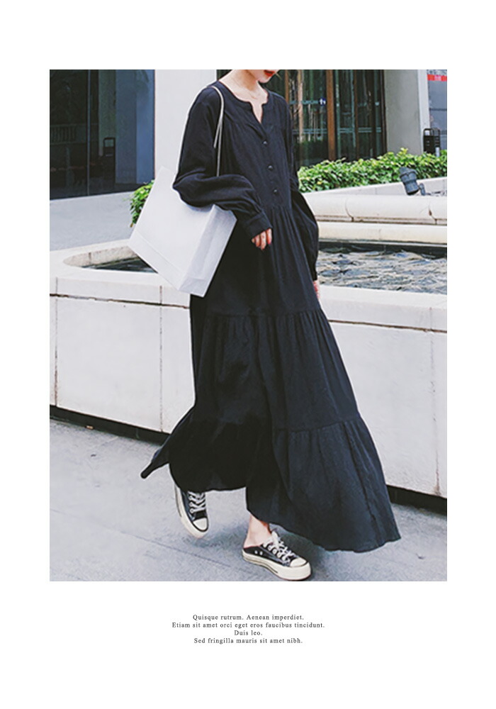 楽天市場】ワンピース レディース 秋 冬 秋冬 黒 シャツワンピース