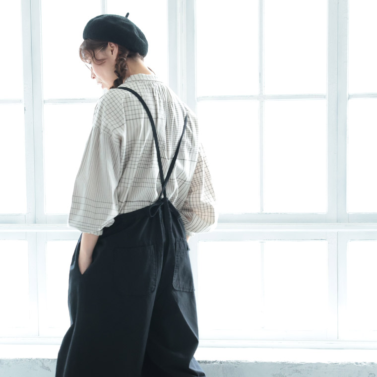 楽天市場】クロヤギさんからお手紙ついた 黒のサスペンダーパンツ M/L