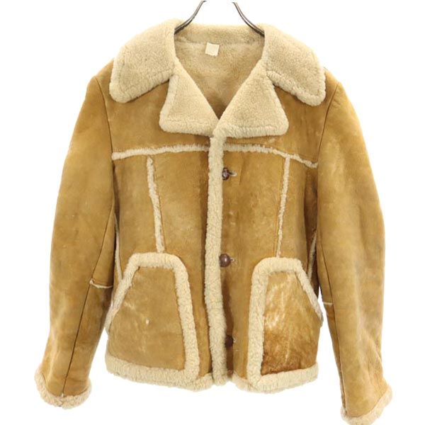楽天市場】古着 70s ムートンジャケット 42 キャメル オールド