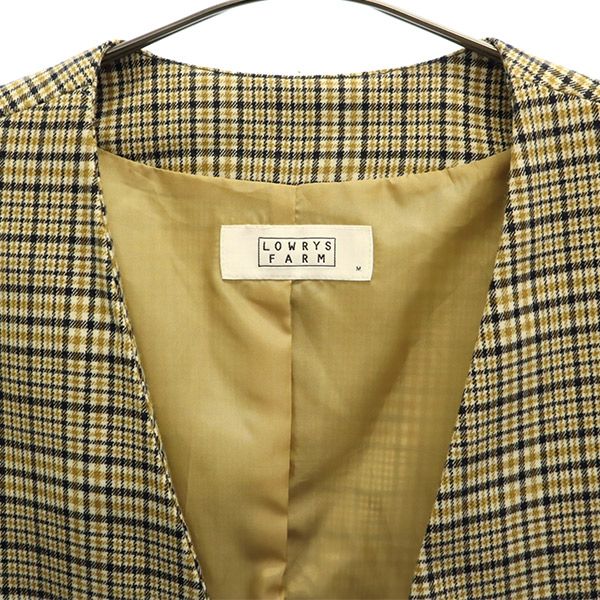 楽天市場】ローリーズファーム チェック柄 ノーカラーコート M LOWRYS