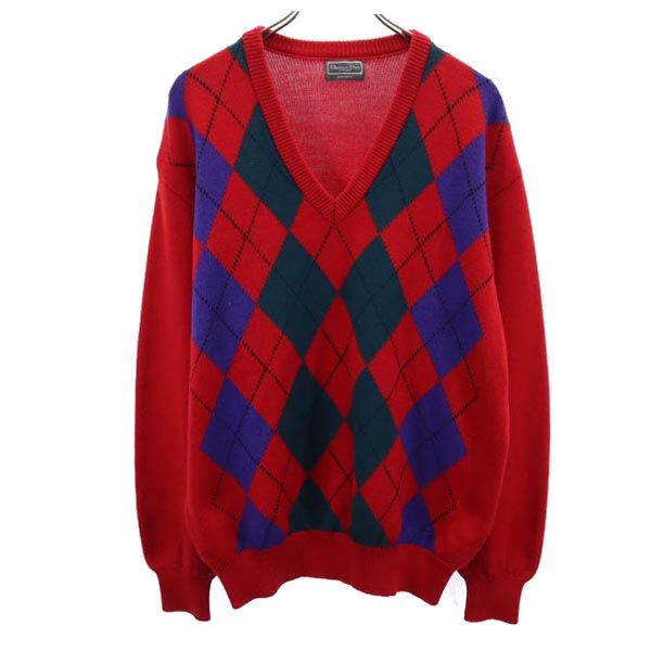 楽天市場】クリスチャンディオール 90s オールド ウール100％ Vネック