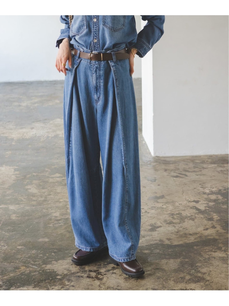 楽天市場】【SALE／20%OFF】スージングデニムフォルムタックパンツ