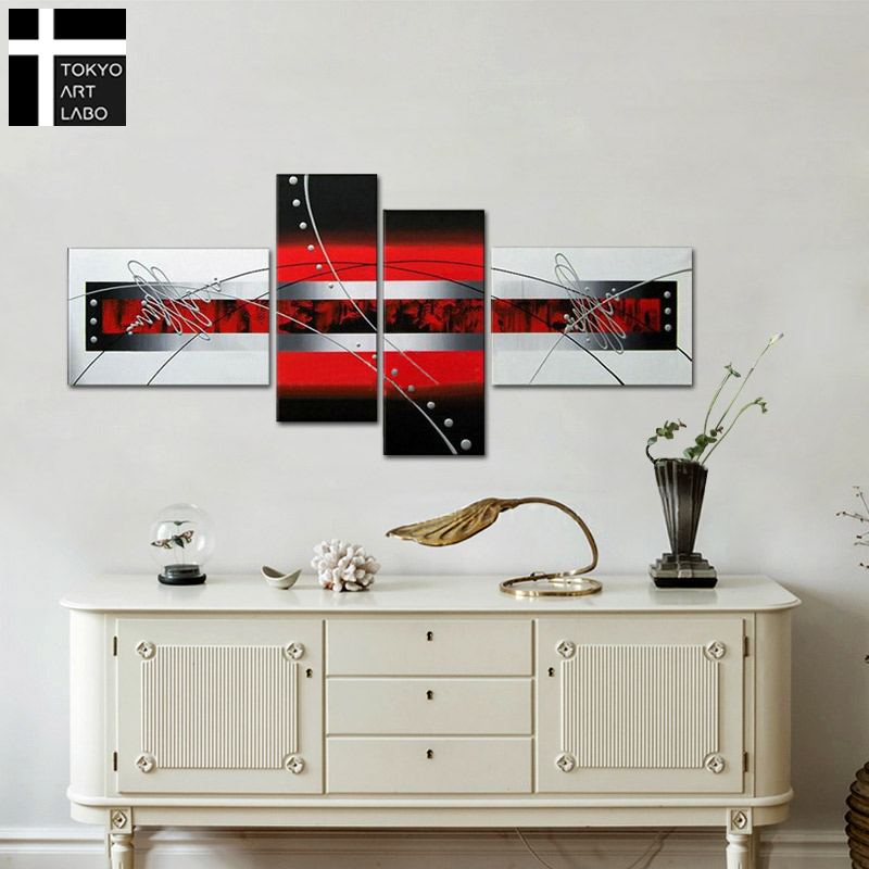 楽天市場】【スーパーセール 30%OFF】 絵画 赤 黒の抽象 アートパネル