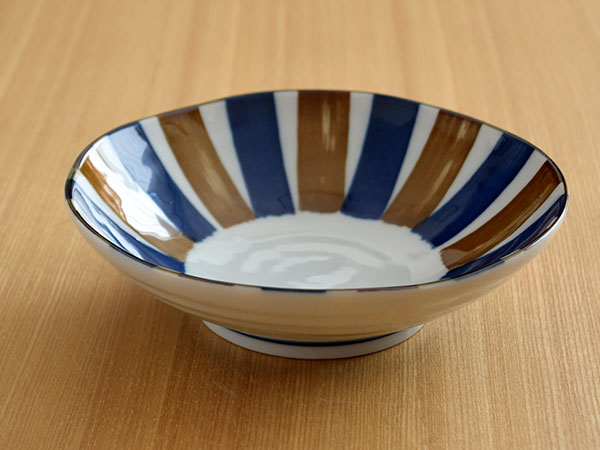 楽天市場】和食器 煮物浅鉢 青茶サビ十草 鉢 ボウル 中鉢 深皿 サラダ