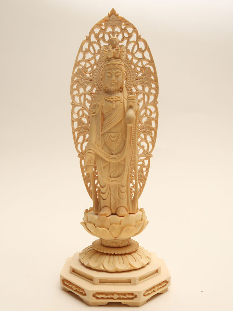 楽天市場】十一面観音 木彫り 仏像仕様：無垢 / 素材：桧（観音様,観音