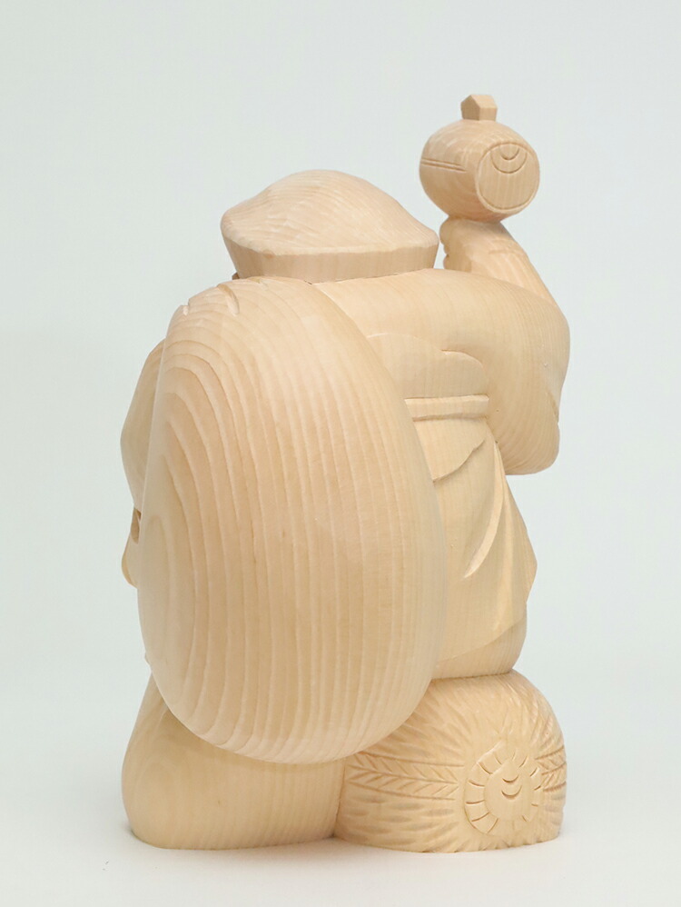 楽天市場】大黒様 木彫り 置物 一刀彫 / 材料：桧 : 津山銘木有馬店