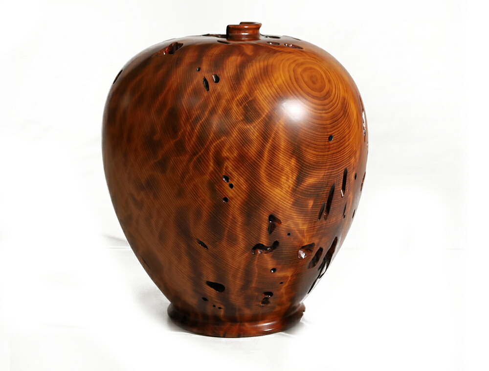 楽天市場】【総高36cm】屋久杉 飾り壺 仕様：無垢 / 素材：屋久杉虎瘤
