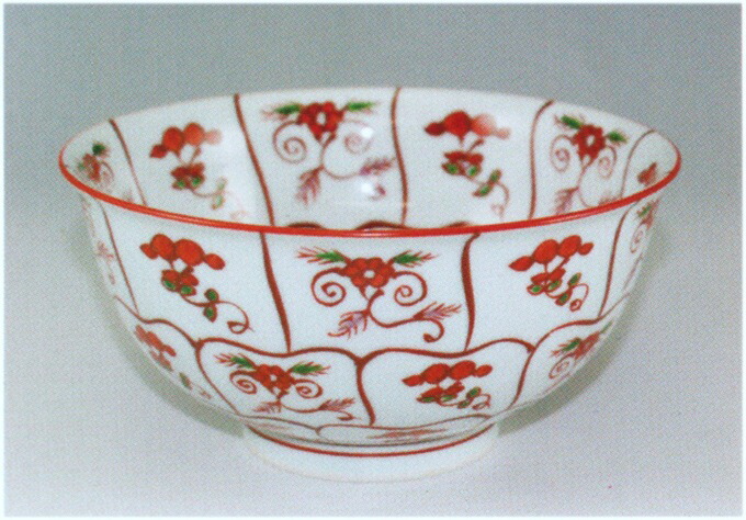 楽天市場】源右衛門窯 染錦なずな紋 麺鉢の通販