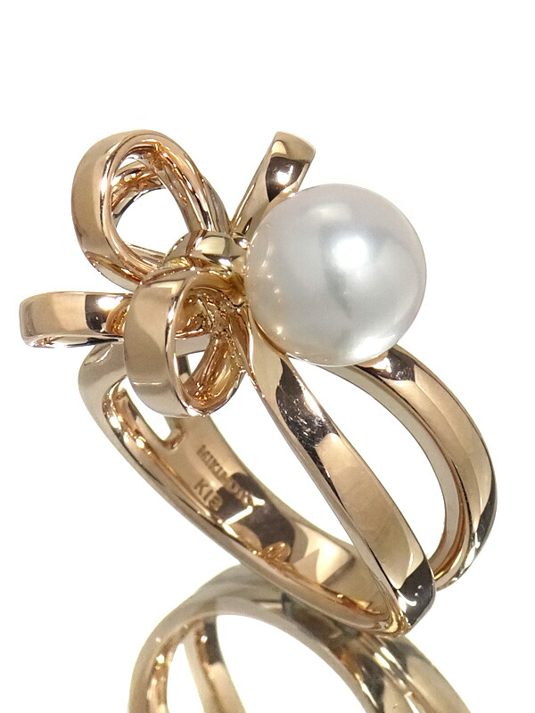 楽天市場】【MIKIMOTO】ミキモト『K18PG ジュ ドゥ リュバン リング