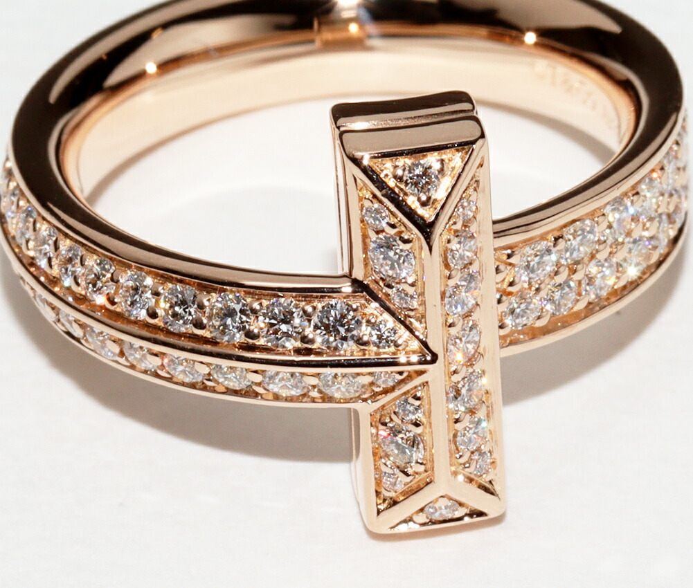 楽天市場】ティファニー 指輪 K18PG ダイヤ0.55ct Tワンリング 幅4.5