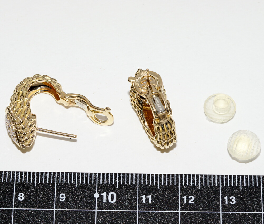 楽天市場】ブシュロン ピアス K18YG ダイヤ セルパンボエム ピアス