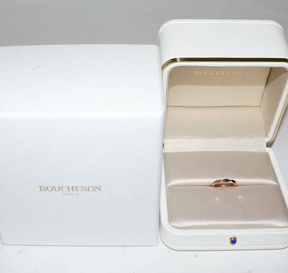 楽天市場】ブシュロン 指輪 K18PG ファセットリング ミディアム 幅2.8