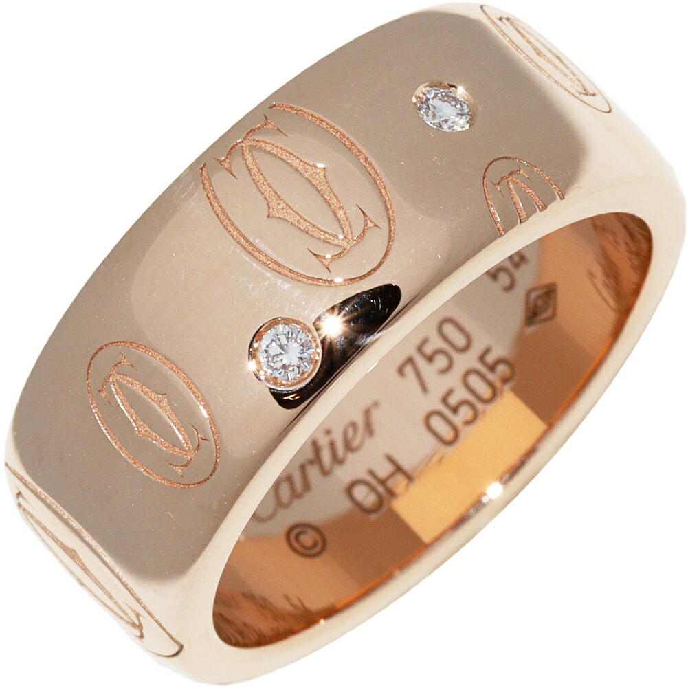 楽天市場】カルティエ 指輪 K18PG ダイヤ5P ハッピーバースデーリング