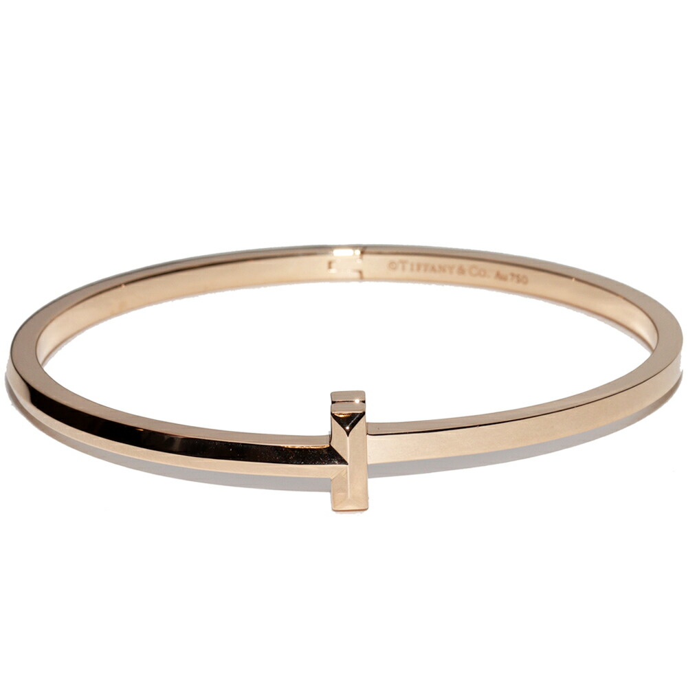 楽天市場】ティファニー バングル ブレスレット K18PG Tワン ナロー