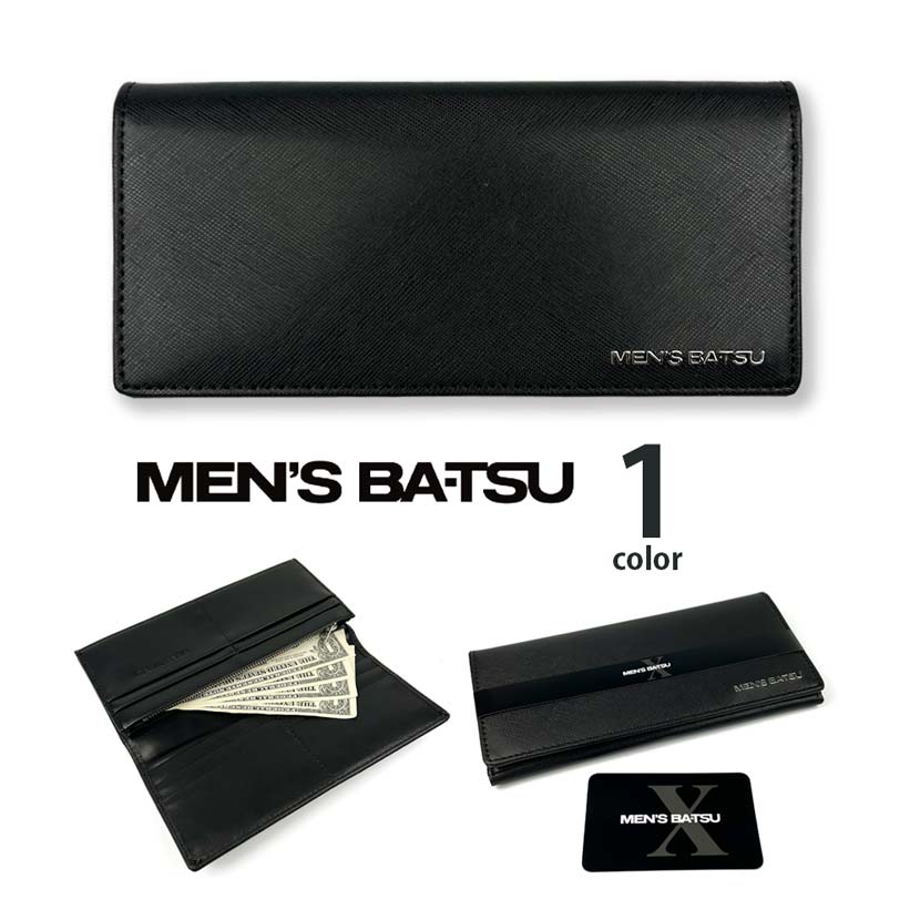 楽天市場】MEN'S BA-TSU メンズバツ サフィアーノレザー スリム 長財布