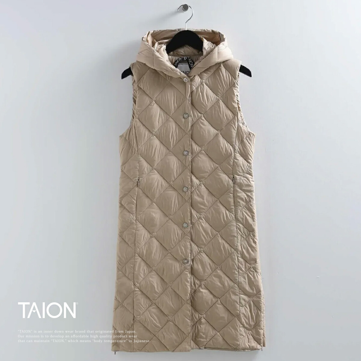 楽天市場】【公式】TAION (タイオン) シティ フード ロングダウンジレ