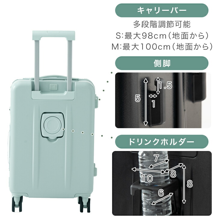 楽天市場】≪TVで紹介≫ 多機能キャリーケース [ Sサイズ 機内持ち込み