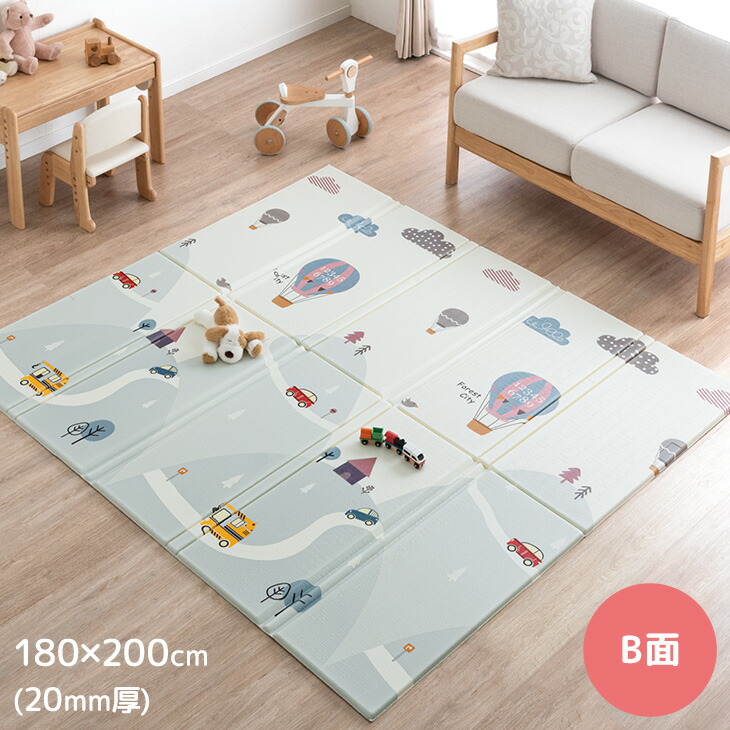 楽天市場】リバーシブル プレイマット 折りたたみ 防水 防音