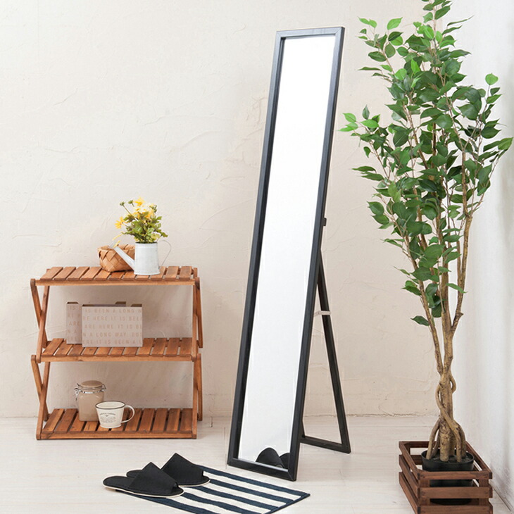 楽天市場】シンプル 幅27 高さ147 スタンドミラー ホワイト 鏡 ミラー