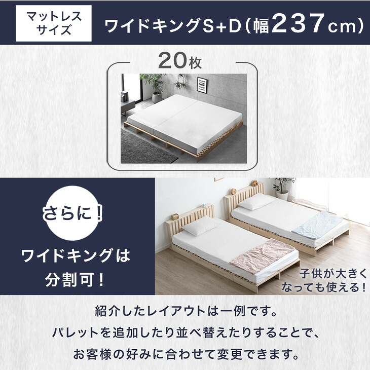 楽天市場】パレットベッド マットレス付き 極厚20cm ボンネルコイル