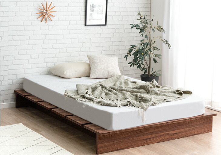 楽天市場】木目調 ステージベッド ベッドフレーム ベッド下収納